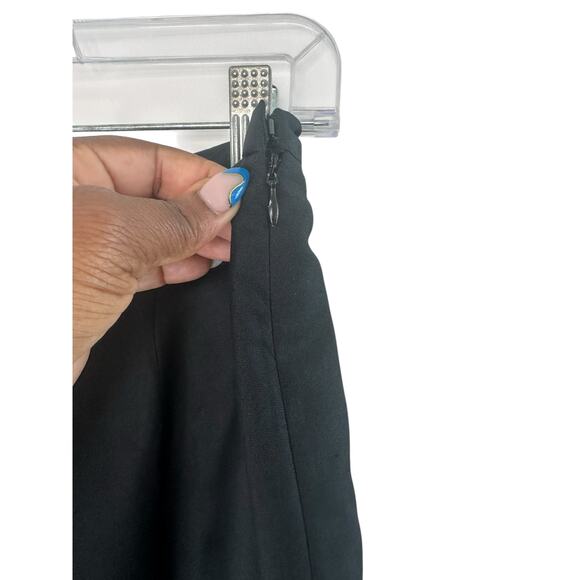 Talbots Trouser Pants Black Embroidered Floral Print Silk Mature Dressy Size 8‎ - Picture 5 of 12